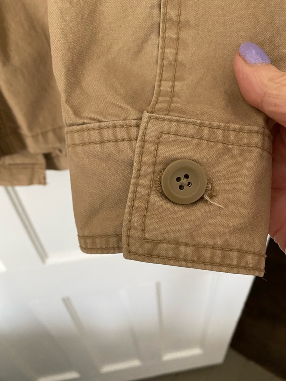 Old Navy Khaki Drawstring Utility Jacket - Picture 4 of 7